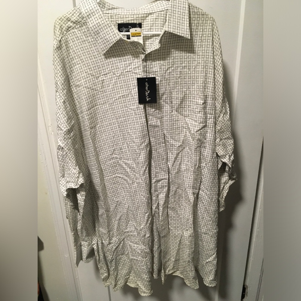 After Dark Black and White Grid Shirt